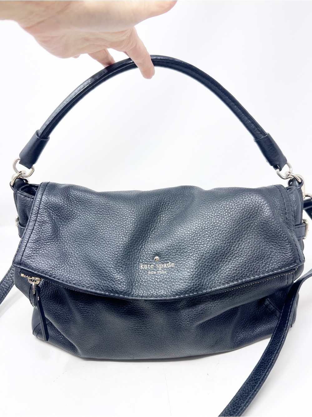 KATE SPADE NEW YORK COBBLE HILL LITTLE MINKA BAG BLACK CROSSBODY PURSE